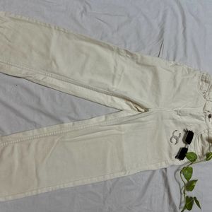 Wide Leg Jeans Beige