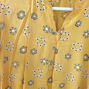 Yellow Short Kurti