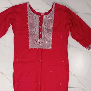 Rani Pink Kurta With Pant