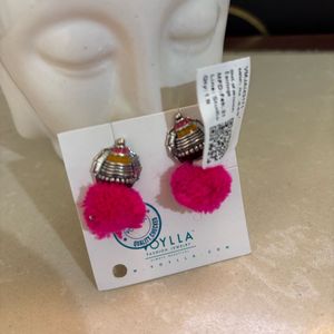 Kalbelia Tribe Pompom Earrings