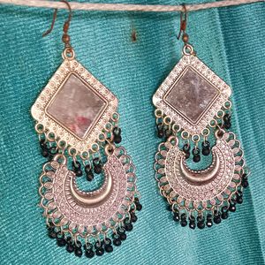 oxidised earrings set (pair of 2)