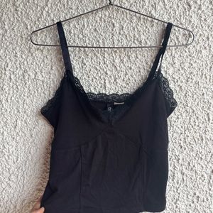 Lace-trimmed Strappy Top