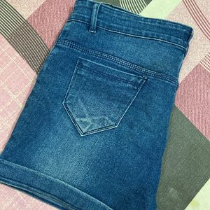 Dark Blue Denim Shorts For Women💙