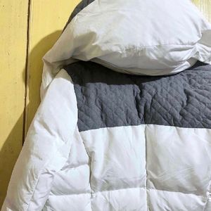 White Puffer Jacket (Feather)