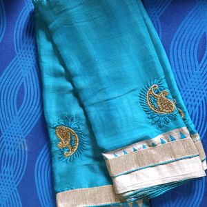 UN-USED SAREE WITH UN STITCHED BLOUSE PC