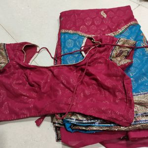 Festive Saree With Ready Blouse Sale