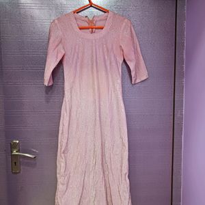 PINK GLITTER KURTI