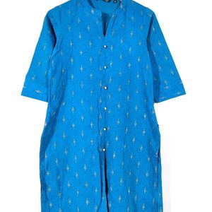 Sky Blue Printed Kurta (Women's)