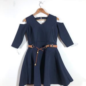 Navy Blue A-Line Dress(Women’s)