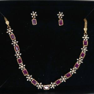 Avon Brand New Branded Ruby Necklace Set