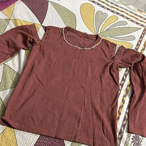 Beautiful Brown Full Sleeve Top