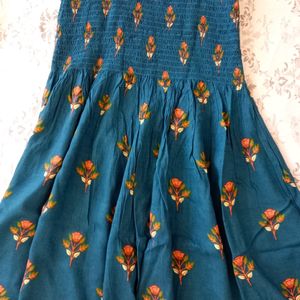 Casual Dress (Blue Floral)