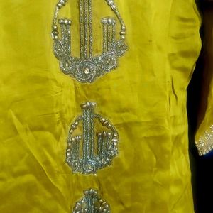 Lime Green Sharara Suit With Dupatta 36 Bust