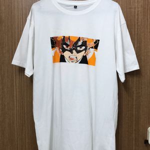 Anime Oversized White T-shirt For Women