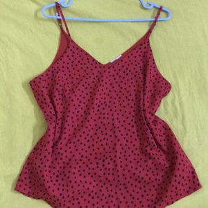 Red Polka Dot Strapy Top Bust 34-36