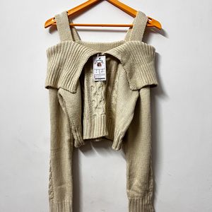 Off-Shoulder Offwhite Sweater