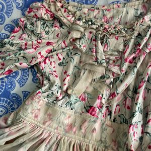 Pearl Flowers Print Dress