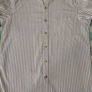 MEN CHEK WHITE SHIRT XL