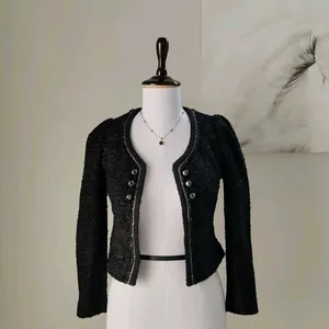 🆕 Black Glitter Blazer With Hooks For Parties