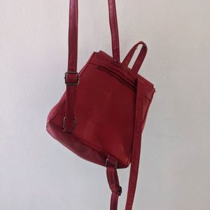 Beautiful Red Small Fancy Backpack For Women&kids