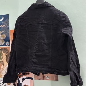 Black Denim Jacket From Rio