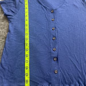 99 SALE Grab Button Down Top in Blue Colour, Size