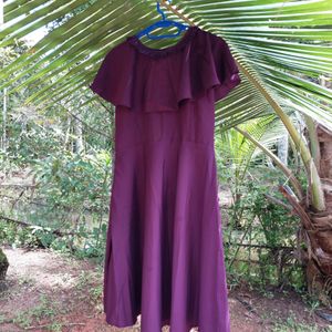 Fit And Flared Purple Dress