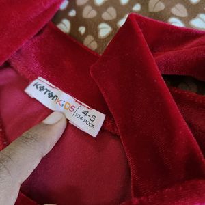 Red Velvet Frock 4-6 Years