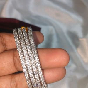 AD Silver Bangles