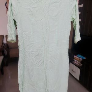 Green Color Embroidery Kurti