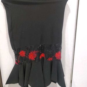 Black Skirt Mid Length