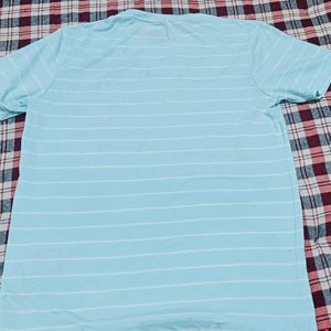 Cyan Colour Tshirt For Men