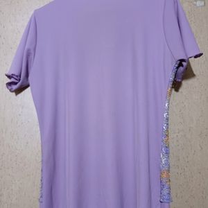 Beautiful Purple Mesh Design Top