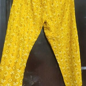 Gold Printed Plazo For Girl Or Woman 36 Waist