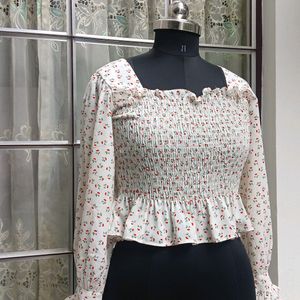 Floral Print Crop Top