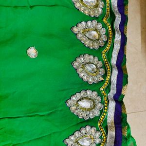 heavy stone worked saree