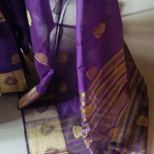 Saree With Stiched Blouse