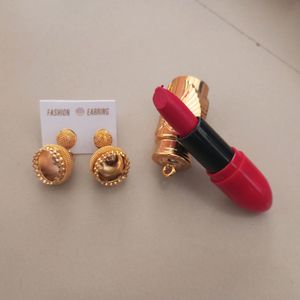 Lipstick And Earrings