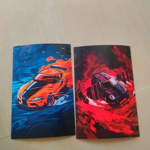 CARS POSTER. Mini Cooper And Supra MK4 Wall Decor