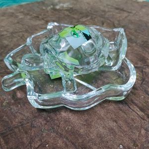 #New# Glass Turtle Set For Good Luck & Positive En