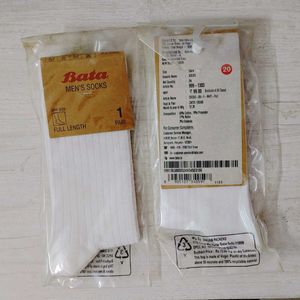 The Bata New Socks Combo-2 Formal Wear(White).