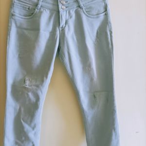 Sale! Slightly Ripped Skinny Blue Jeans