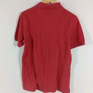 Red Plain Casual T-shirt (Men)