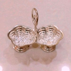 Silver Plated Haldi Kumkum Holder