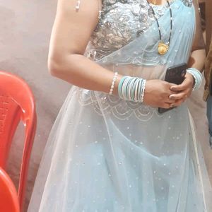 Sky Blue Colour Heavy Lengha Choli,