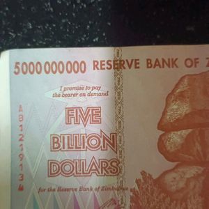 Zimbabwe 5 Billion Dollars 💵