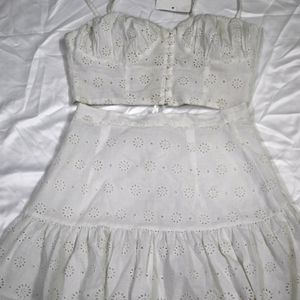 White Co- Ord Set (With Tag)