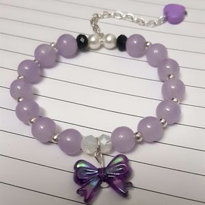 Purple Bow Bracelet