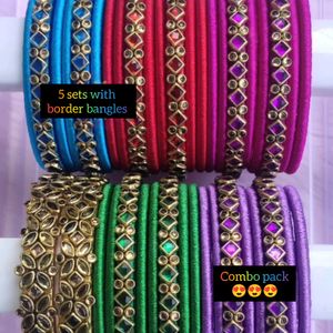 Big Combo set of Handcrafted Silk Thread Bangles