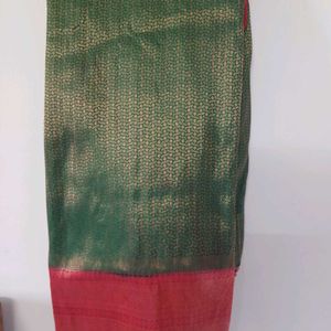 Festive Dark Green Saree